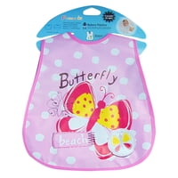 Pumucki - Babero De Plastico Con Bolsillo, Rosado