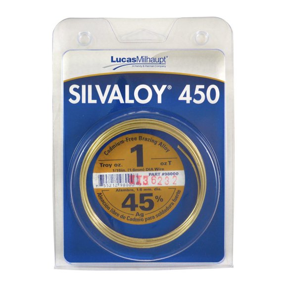 Soldadura Lucas Milhaupt 98000 1 oz aleación de plata al 45%