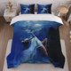 thumbnail image 1 of Underwater Oil Painting Themed Bedding Set Duvet Cover and Pillowcase Set, 1 of 5
