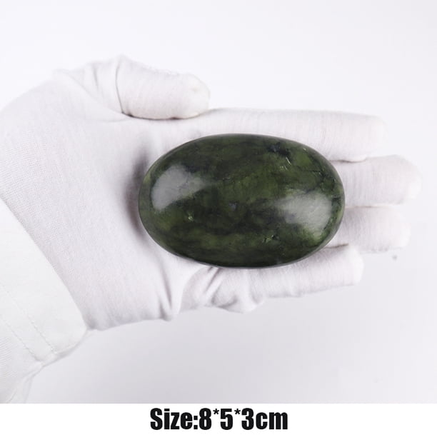 1PC Massage Hot Stone Natural Green Jade Hot Cold Rocks Spa Neck Back Face Massager Tool Beauty Skincare Full Body Relax Therapy