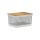 thumbnail image 1 of Cesta Grid Con Tapa De Bambú 20 L Blanco Océano, 1 of 2