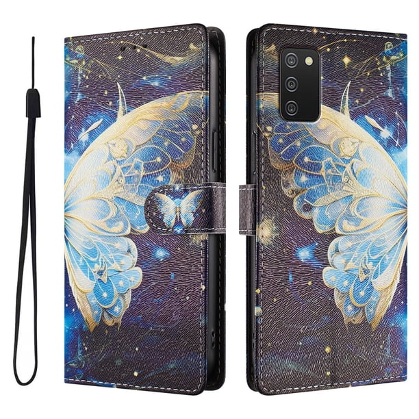 FOXDOCK Funda Tipo Cartera para Samsung Galaxy A02s con Soporte y Correa – Diseño de Patrones Lindos