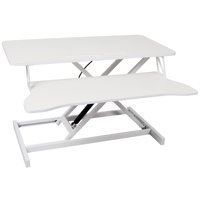 M&Ms - Adjustable Height Standing Laptop Desk,Adjustable Sit To Stand Up Workstation With Keyboard Tray,White