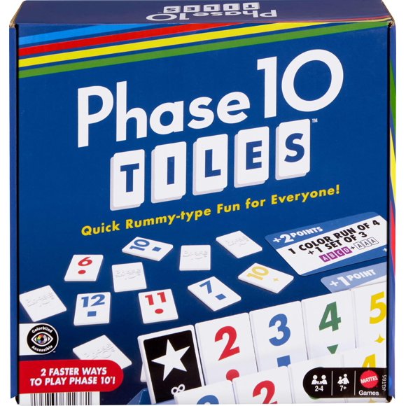 Juego de mesa Mattel Games Phase 10 Tiles para 2-4 jugadores