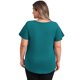 thumbnail image 5 of GRACE & GRANDEUR Blusa de Mujer Talla Grande con Botones Decorativos Cuello en V Mangas Volantes Blusas con Pliegues al Frente Elegantes y Casual 4X Verde Azulado, 5 of 7
