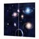 thumbnail image 4 of Cortina Estampada De 2 Paneles, Cortina Con Aislamiento Térmico Galaxy, 4 of 5