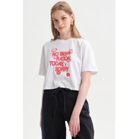 Fashionspark - Polera Mujer Print Crop Blanco
