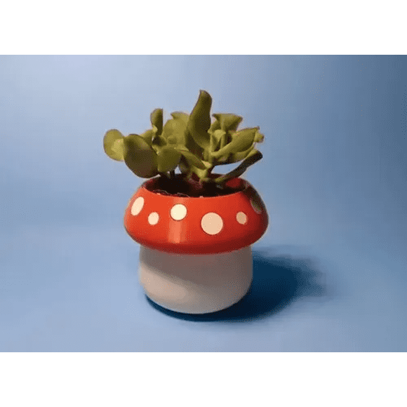 Figura decorativa Mini maceta - Honguito