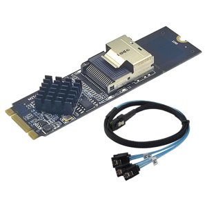 Bothyi - M.2 Nvme A Mini Sas 36 Pin Sff-8087 Tarjeta De Expansión Sata 3.0 Pcb De Baja Latencia