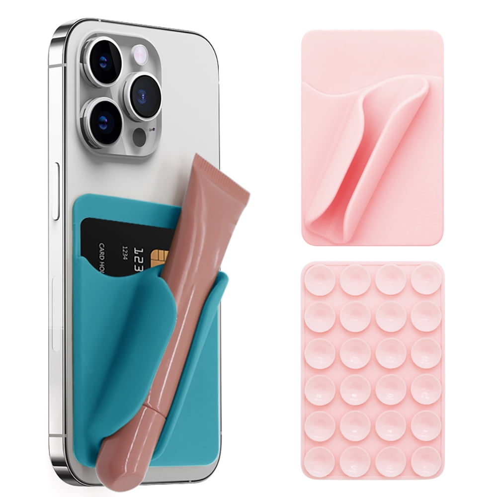 Genérico - Ventosa Tipo Silicona Labial Lip Glaze Funda Teléfono Móvil Soporte Teléfono Móvil Funda Protectora Soft Shell Funda Protectora Teléfono-rosa