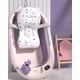 thumbnail image 4 of Bañera Plegable Lila Ergonómica para Bebé con Cojín de Seguridad y Termómetro Digital, 4 of 6