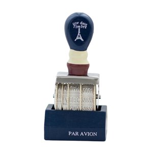 Magideal - Sello De Fecha Con Rodillo Sello De Goma Año Mes Día Sello De Oficina Sello De Rodillo Multifuncional Sellos De Negocios Para Decoración De Álbumes De Azul