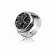 thumbnail image 1 of Anillo Vikingo Hombre Arbol de la Vida Silver Gold Space, 1 of 3