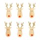 thumbnail image 1 of 6 Piezas De árbol De Navidad Colgante De Madera Con Clips Para Decoración De Fiesta En El Hogar Reno Dorado, 1 of 3