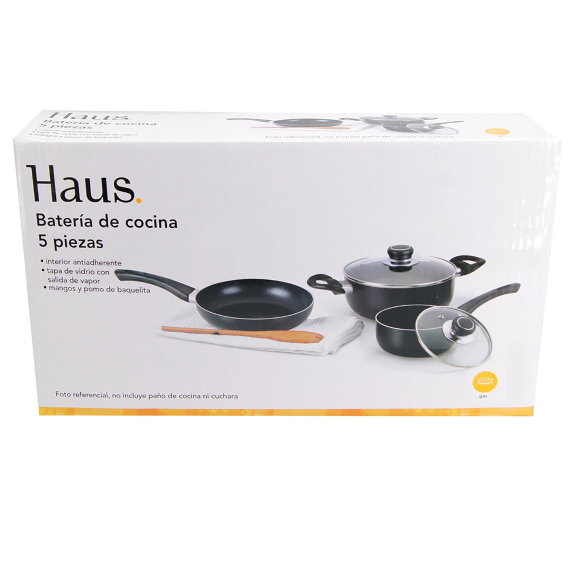 Haus - Batería De Cocina Aluminio 5 Piezas