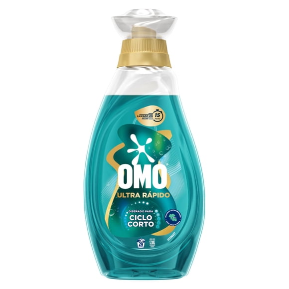 Detergente Líquido lavado rápido 15 minutos para toda tu ropa, 1.18 L