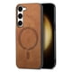 thumbnail image 1 of Magnetic Slim Case for Samsung Galaxy S23 Plus with Camera Guard & Anti-Scratch Back Brown, 1 of 6