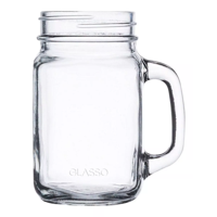Genérico - Set 4 Vasos Jarras Mason Jar Glasso 450Ml Mojito Aperitivos Transparente