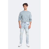 Idem - Jeans Hombre Skinny Azul Hielo Focalizado Destroyer 50
