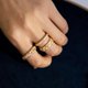 thumbnail image 3 of Anillos de Boda Dorados para Mujer con Acabado Cepillado Anillos de Plata Esterlina 925 Anillo de Diamante Simulado Anillos de Eternidad para Mujer Anillos de CZ para Mujer, 3 of 7