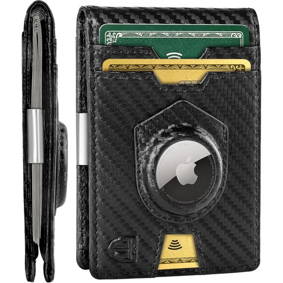 TRAVANDO Money Clip Wallet with AirTag Pocket RFID Protect