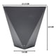 thumbnail image 4 of Macetero Maceta Geometrico Diseño Nordico Plastico Mediano gris, 4 of 5