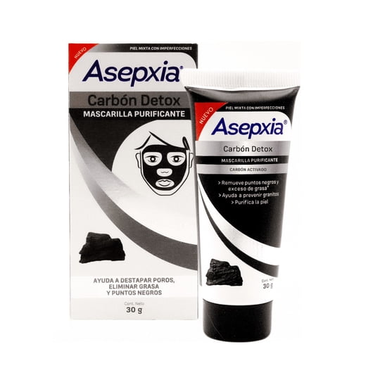 Asepxia Mascarilla Peel Off Purificante Carbón 30 Gr