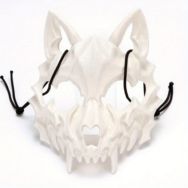 1pc, Half-face Mask, Fierce Tiger And Wolf Mask, Halloween Party Performance Cosplay Costume Supplies, Halloween Costume Prop, Halloween Decor Supplies
