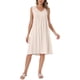 thumbnail image 2 of INSPIRE CHIC Vestido Plisado para Mujer Verano Casual 2025 Sin Mangas Midi Swing Tank Vestido de Sol Cuello en V L Beige, 2 of 6