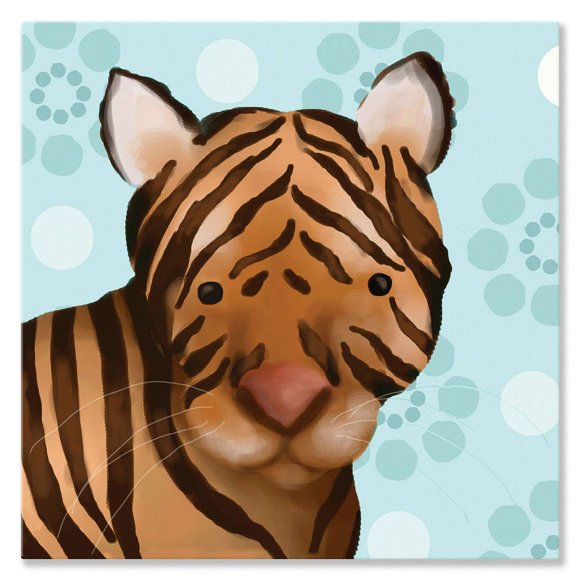 Arte de pared Oopsy Daisy Aaron el tigre lienzo 25 x 25 cm