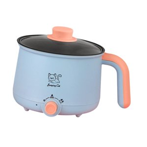 Magideal - Olla Caliente Eléctrica, Olla Eléctrica Portátil De 1,8 L, Antiadherente, Cocina De Fideos Fácil De Limpiar, Cocina De Ramen De 1,8 L Para Dormitorio