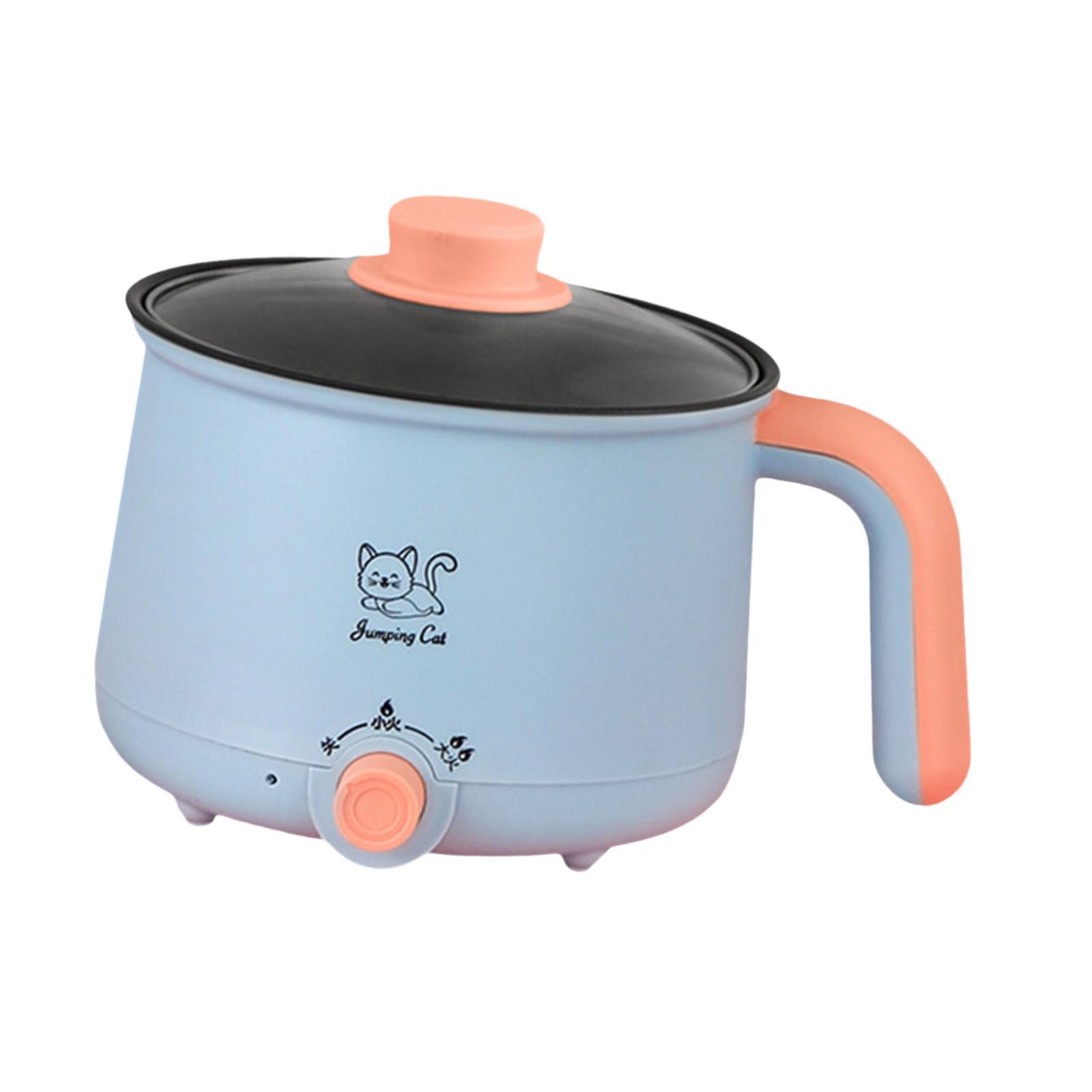 Magideal - Olla Caliente Eléctrica, Olla Eléctrica Portátil De 1,8 L, Antiadherente, Cocina De Fideos Fácil De Limpiar, Cocina De Ramen De 1,8 L Para Dormitorio