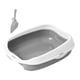 thumbnail image 4 of Caja De Arena Para Gatos Con Orinal De Lado Alto Para Mascotas Pequeñas Gatos De Interior Gris L 50x40x17cm, 4 of 4