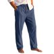 thumbnail image 1 of INSPIRE CHIC Pantalones de Lino Transpirables con Botones y Cintura Ajustable para Hombre, Casuales y Ligeros, 34 Azul Marino, 1 of 6