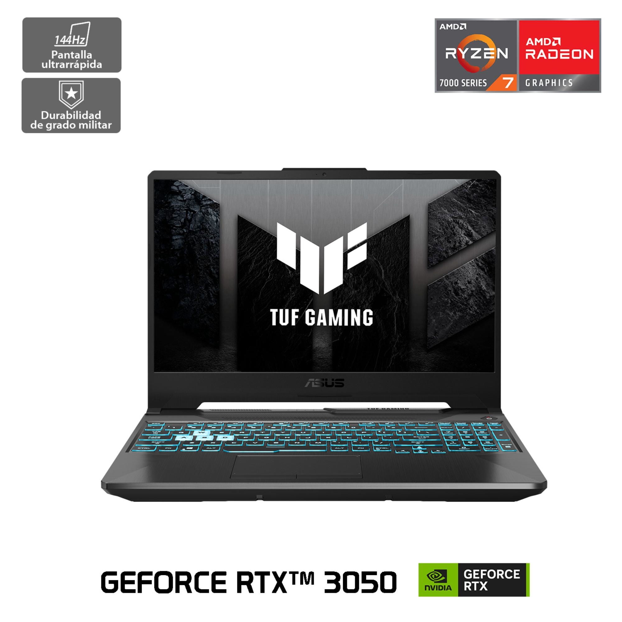 Notebook Asus Tuf Gaming A16 Fa607 Amd Ryzen 7 Nvidia Rtx 3050 8Gb Ram 512Gb Ssd 15.6"" 144Hz Negro