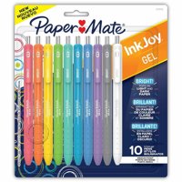 Set 10 Lápices Gel Inkjoy Paper Mate Retráctil Punta F 07Mm