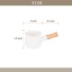 thumbnail image 2 of Cazo para Leche FYUEROPA 500 ml Blanco con Esmalte y Mango de Madera, 2 of 5