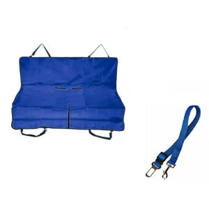 Defensor - Funda Para Auto Impermeable, Perros 150X140Cm Más Cinturón. Color Azul
