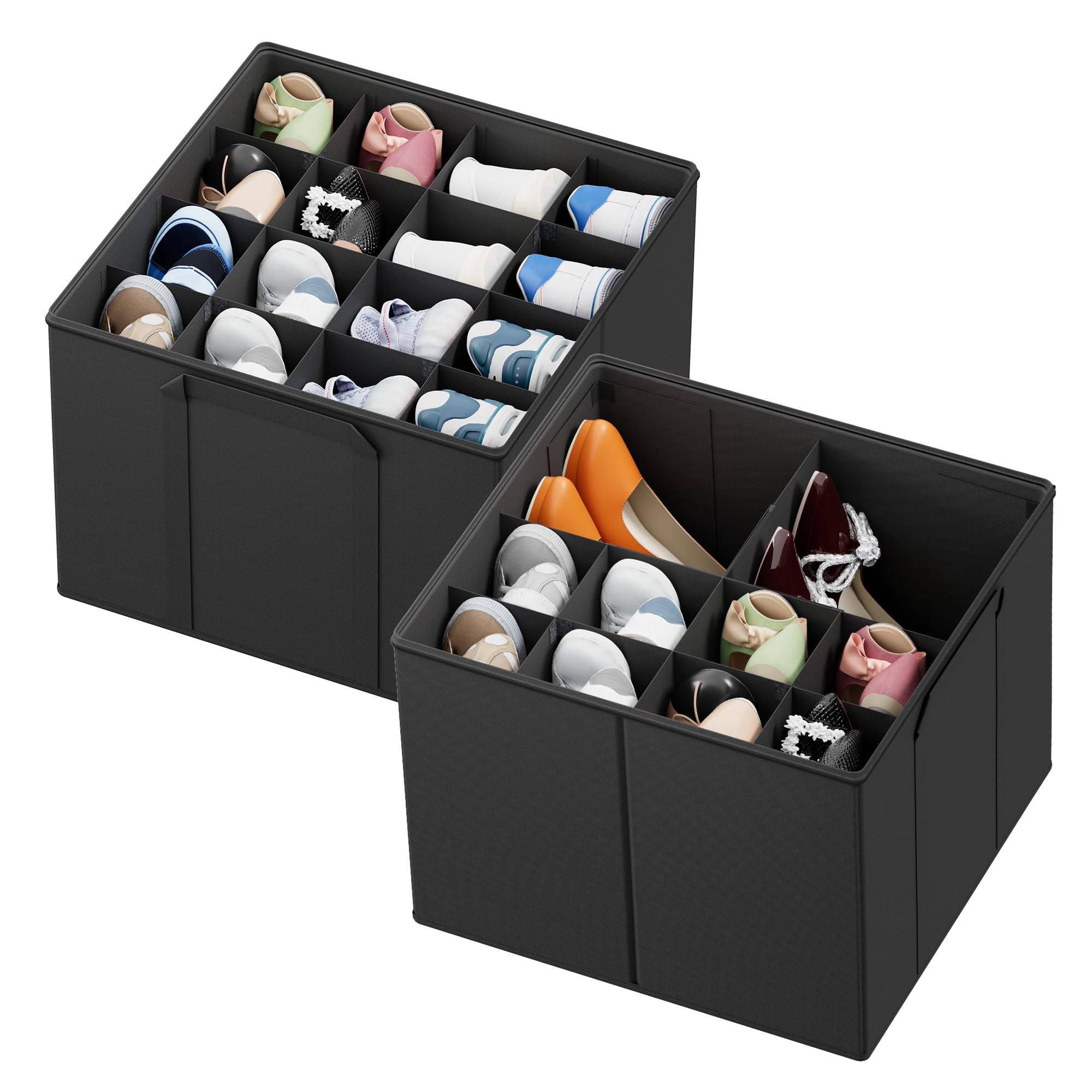Organizador De Zapatos Spaceaid Para Armario, Paquete De 2, Con Separadores Ajustables
