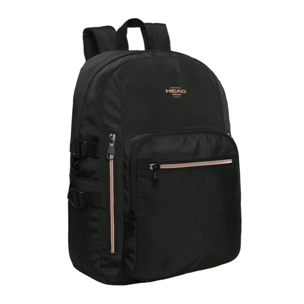 Mochila Mujer Notebook Kona Negro Rose Gold Head
