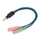 thumbnail image 2 of Divisor De Audio Estéreo Y De 4 Polos De 3,5 Mm 2 Hembra A 1 Cable Adaptador De Enchufe Macho, 2 of 5