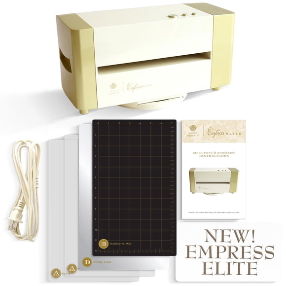 Máquina troqueladora Anna Griffin Empress Elite con platos grandes