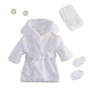 Magideal - Albornoz De Accesorios De Fotografía Para Recién Nacidos, Accesorios Para Sesión De Fotos De Bebés, Bonito Traje De Toalla De Baño, Disfraz De Recién Blanco