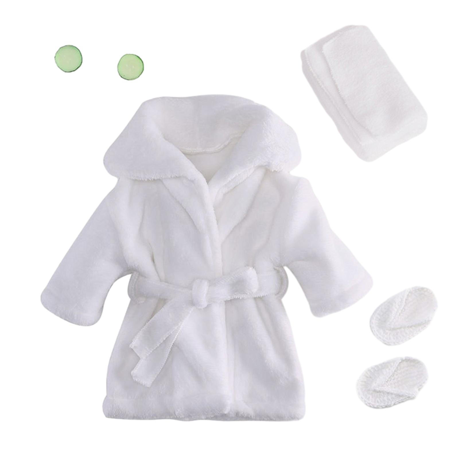 Magideal - Albornoz De Accesorios De Fotografía Para Recién Nacidos, Accesorios Para Sesión De Fotos De Bebés, Bonito Traje De Toalla De Baño, Disfraz De Recién Blanco