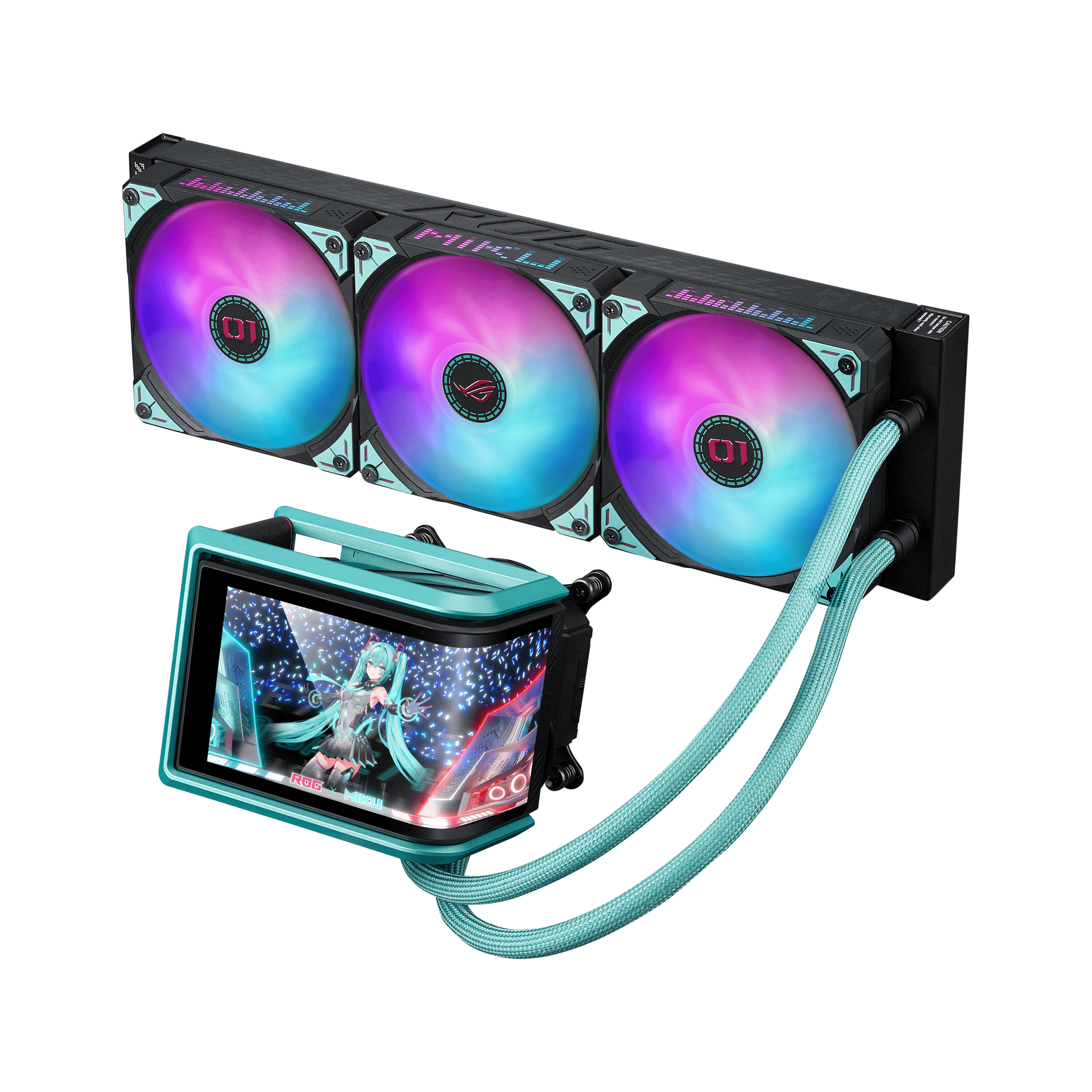 Refrigeración Líquida Asus Rog Ryuo Iv 360 Argb Hatsune Miku Edition, Amoled, 360mm, Intel/amd