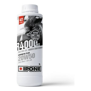 Aceite De Moto 20W 50 Semi Sintético Ipone 4T 1L Original Blanco