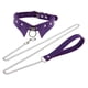 thumbnail image 1 of Gargantilla Punk Ajustable De Cuero Sintético Con Anilla En O, Color Morado, 1 of 5