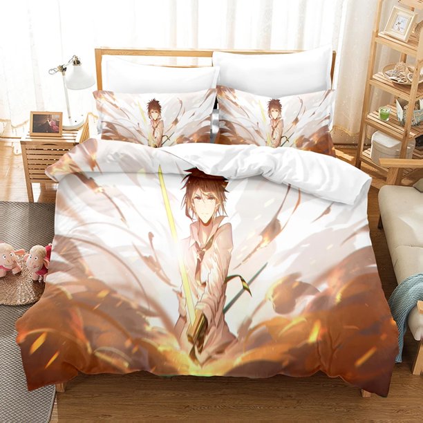 Fashion Anime Aotu World Bedding Set,Duvet Cover Bed Set Quilt Cover Pillowcase, Boys Girls Adults Bed Sheets