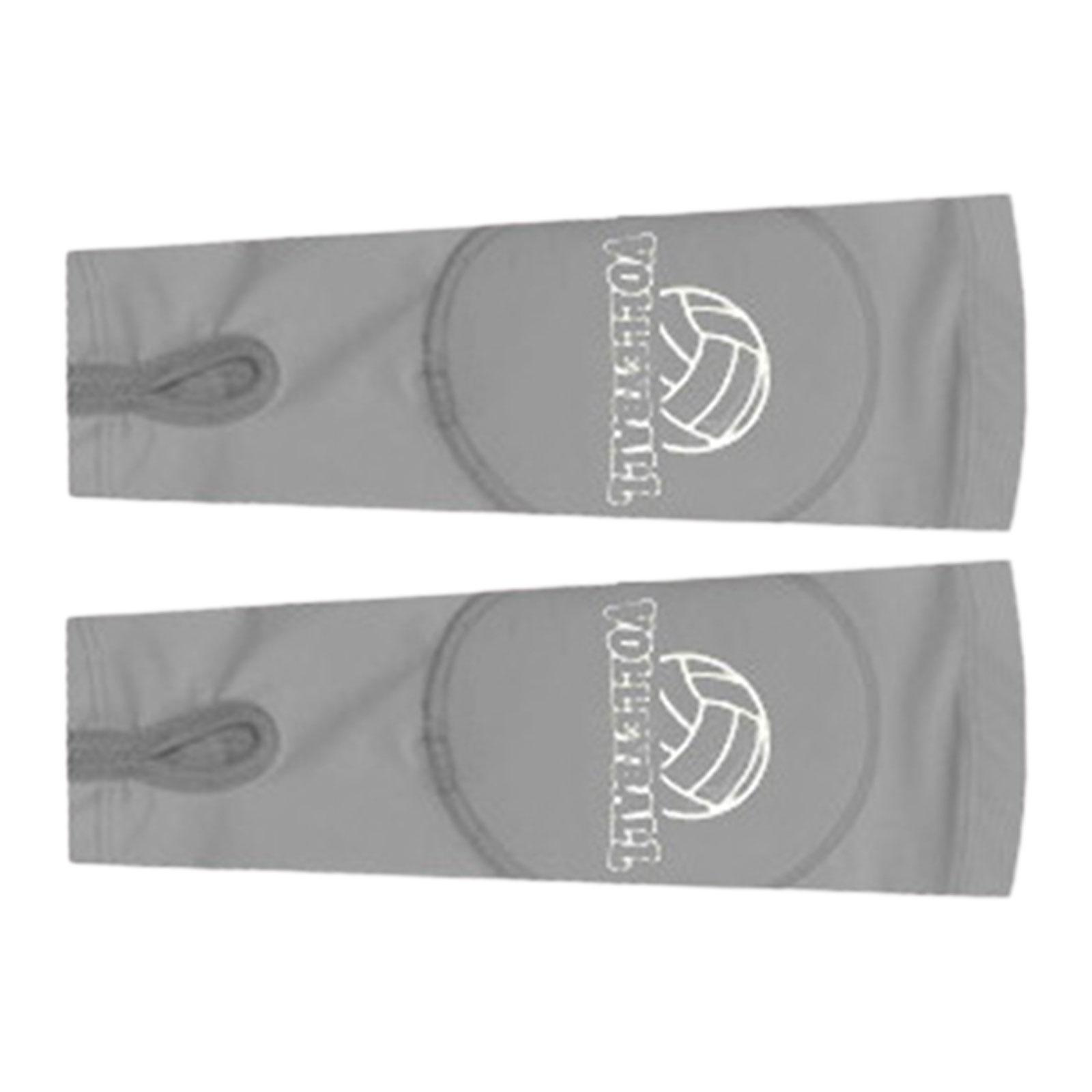 Magideal - 2 Piezas De Guantes De Manga De Voleibol Para Brazo, Protectores Deportivos Para Brazo, Guantes De Entrenamiento De Compresión Para Antebrazo, Para Vi Gris