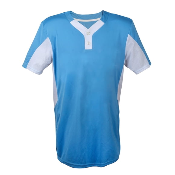 Jersey Martin Sports de dos botones, juvenil, talla chica, azul Columbia/blanco